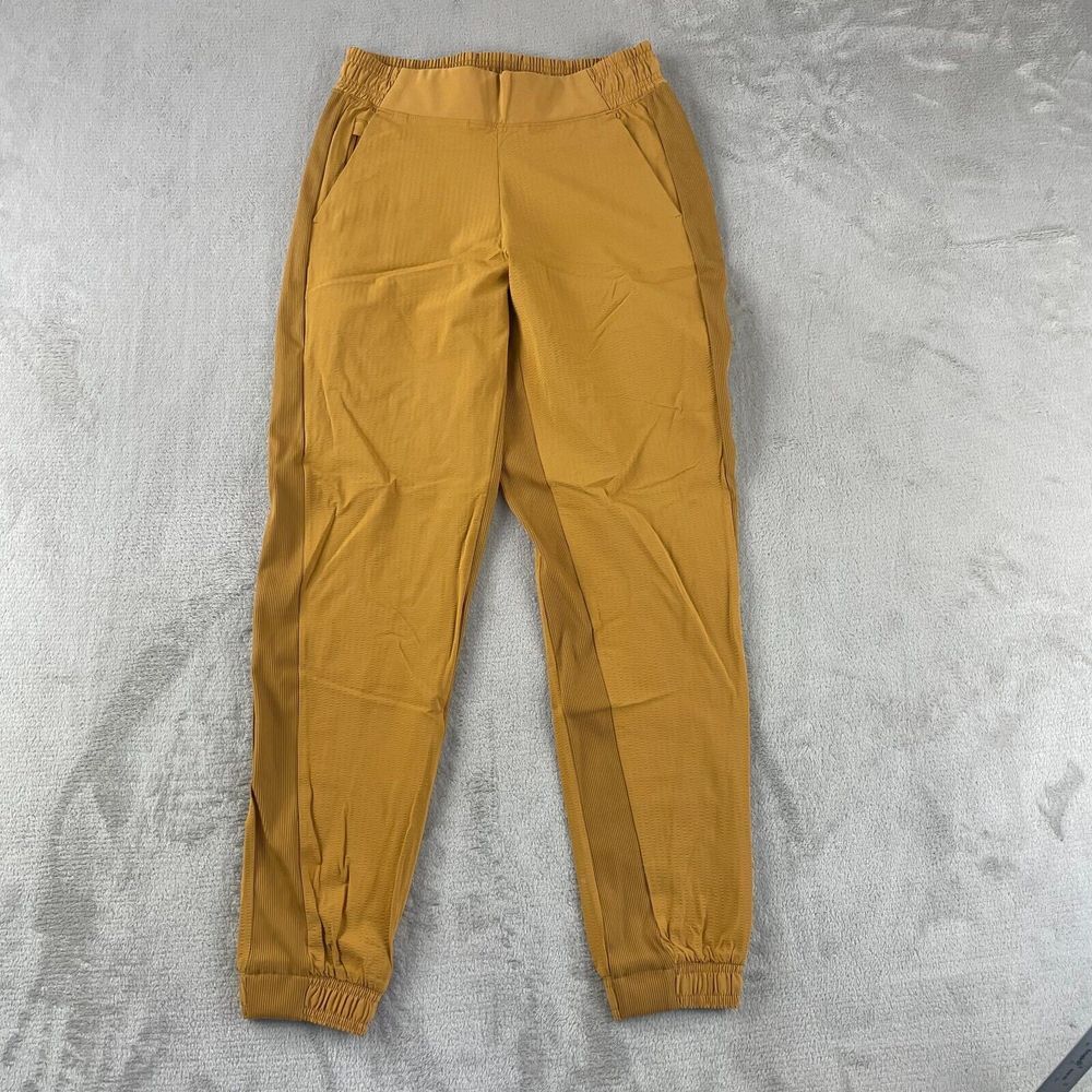 Athleta Textured Brooklyn Joggers Women 0 Tuscan Gold Pull On Athleisure Active